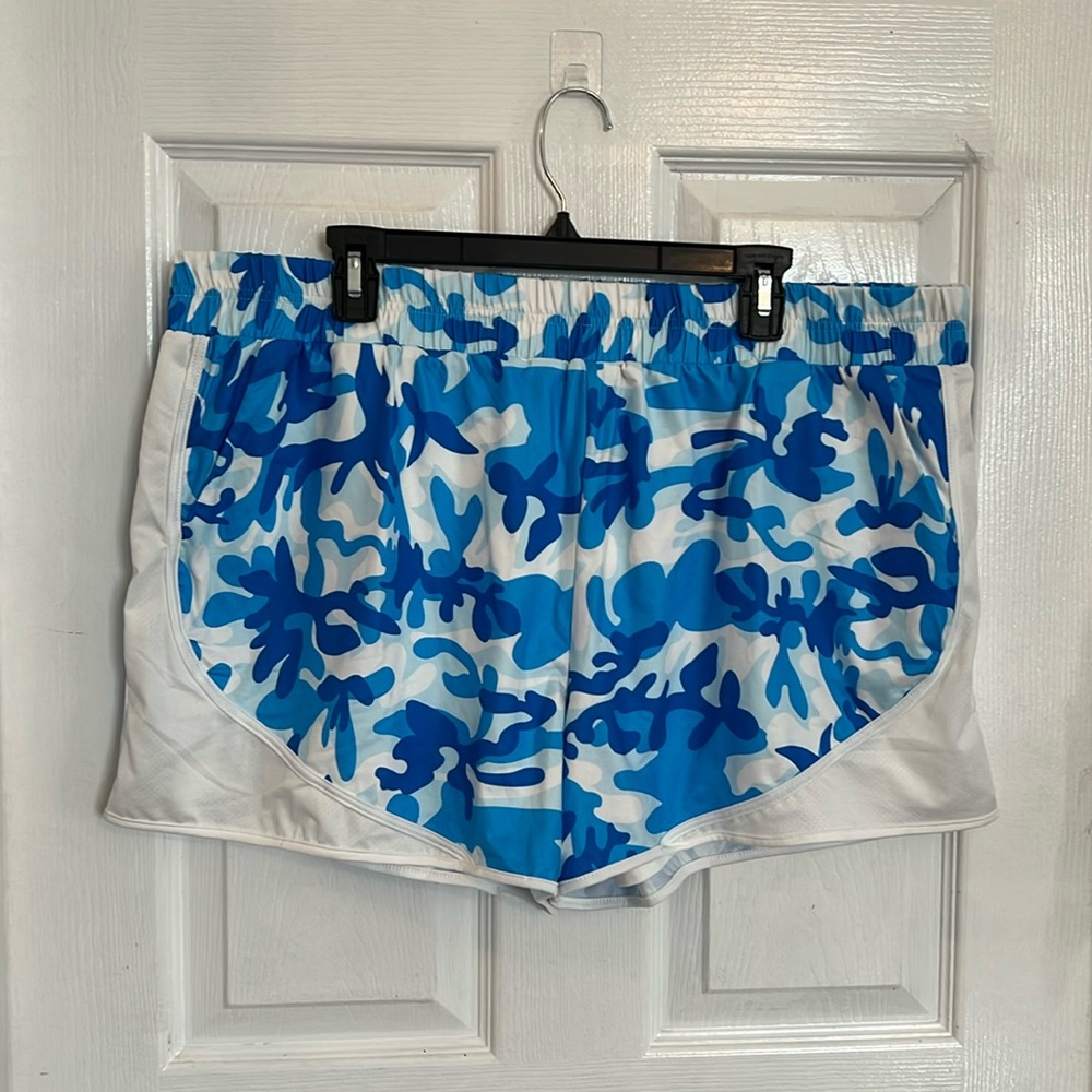 Blue Camo Athletic Shorts